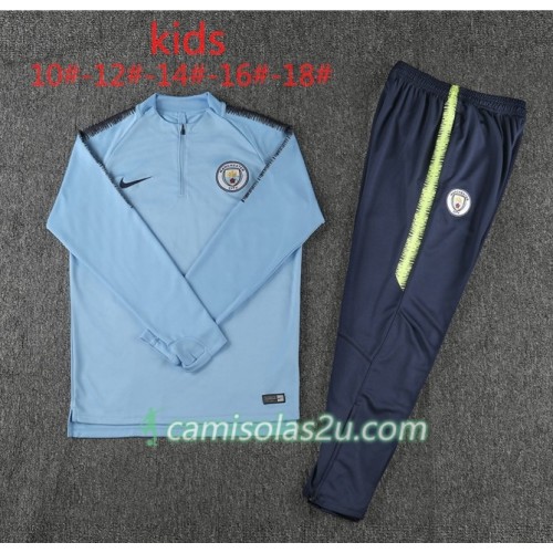 Manchester City Criança Sweat de Treino Conjunto Azul 2018/19 Manchester City Criança Sweat de Treino Conjunto Azul 2018/19